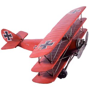 Διακοσμητικό τριπλάνο σε κόκκινο χρώμα 28x25x13 εκ