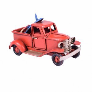 Διακοσμητικό vintage φορτηγάκι κόκκινο 11x5x7 εκ