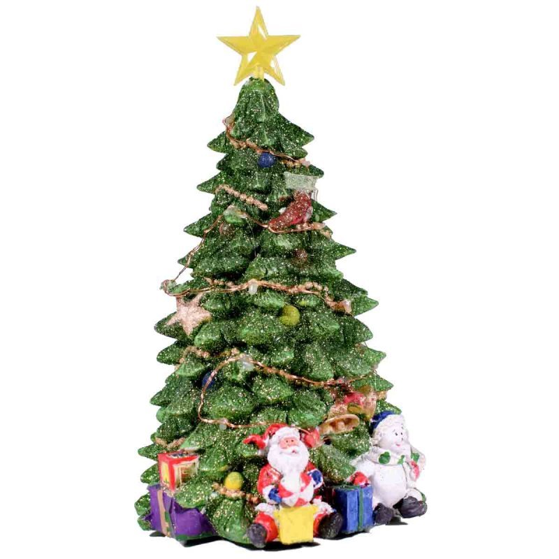 Χριστουγεννιάτικο Δέντρο με LED Φωτισμό διακοσμητικό 14x14x25 εκ
