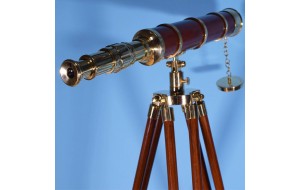 Vintage τηλεσκόπιο διακοσμητικό σε μεταλλικό τρίποδο 42x66 εκ