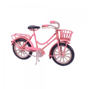Ροζ ποδήλατο μεταλλική μινιατούρα 16 εκ