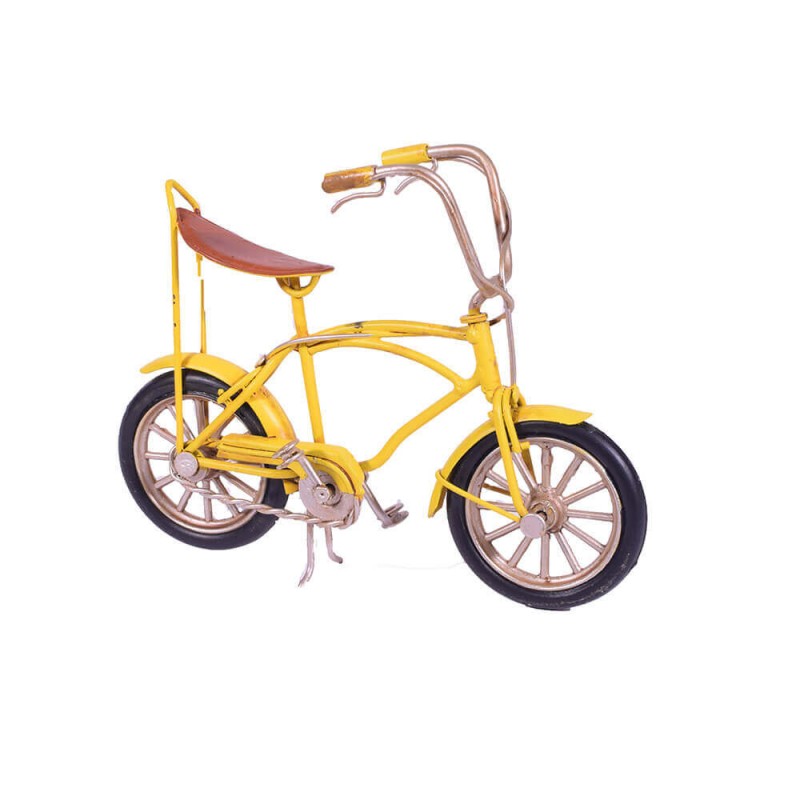 Κίτρινο ποδήλατο μεταλλική μινιατούρα 16x5x11 εκ