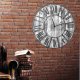 Vintage ρολόι τοίχου industrial grey 48 εκ