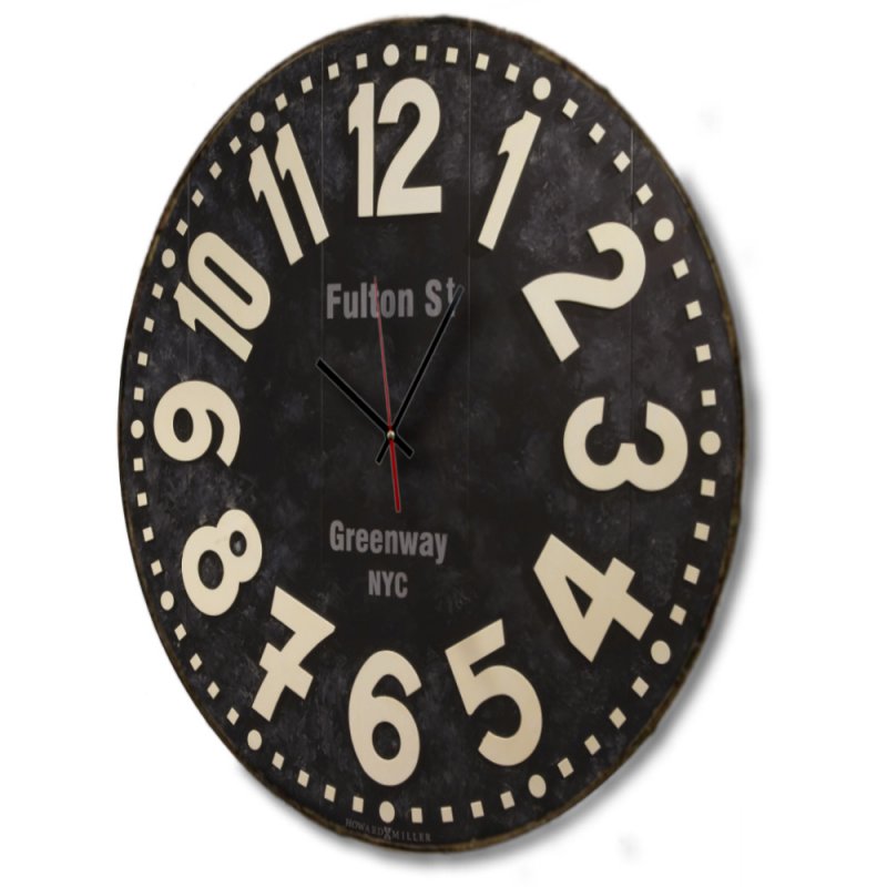 Post modern ξύλινο ρολόι τοίχου χειροποίητο Fulton st Greenway NYC