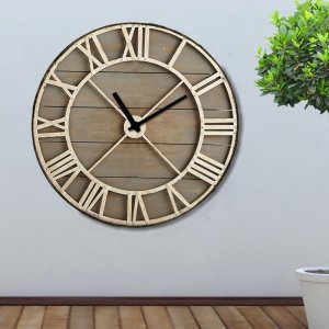 Industrial ξύλινο ρολόι τοίχου Deck 48cm-60cm