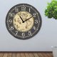 Industrial ξύλινο στρογγυλό ρολόι τοίχου world