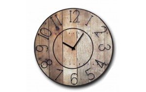 Gruntz ρολόι τοίχου ξύλινο χειροποίητο στρογγυλό