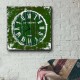 Vintage ρολόι τοίχου café du parc ξύλινο χειροποίητο 32x32 εκ