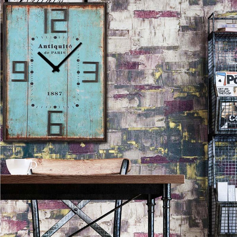 Vintage ξύλινο XL ρολόι τοίχου Antiquite mare