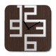 Retro ξύλινο ρολόι τοίχου modern brown
