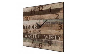 Industrial ξύλινο ρολόι τοίχου precious time