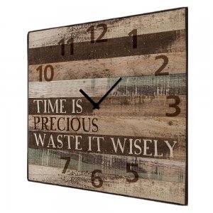 Industrial ξύλινο Ρολόι τοίχου Precious Time 48cm-60cm