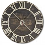 Vintage χειροποίητο ρολόι τοίχου white metallic skeleton EchoDeco clocks