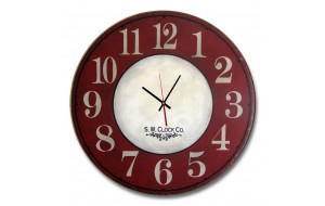 Vintage romantic ρολόι τοίχου ξύλινο xειροποίητο στρογγυλό
