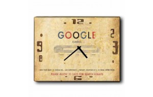 Ξύλινο χειροποίητο ρολόι vintage Google 64x48 εκ