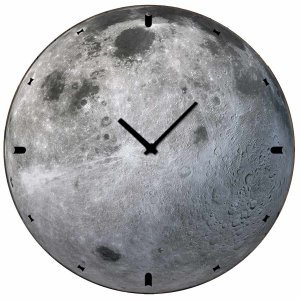 Επιτοίχιο χειροποίητο ρολόι ξύλινο surface of the moon