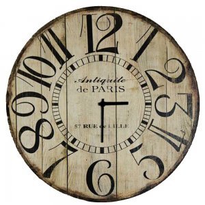 Antiquite Paris ρολόι τοίχου ξύλινο χειροποίητο στρογγυλό