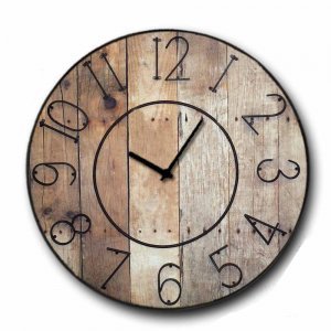 Gruntz ρολόι τοίχου ξύλινο χειροποίητο στρογγυλό
