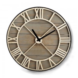 Industrial ξύλινο ρολόι τοίχου deck