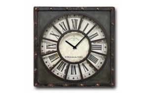 Antiquite - Ρολόι τοίχου Ξύλινο Χειροποίητο Τετράγωνο  T4815