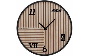 Retro στρογγυλό επιτοίχιο ρολόι wooden dial