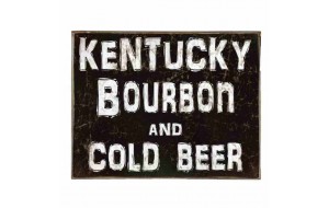 Bourbon and beer vintage ξύλινος πίνακας 30x20 εκ