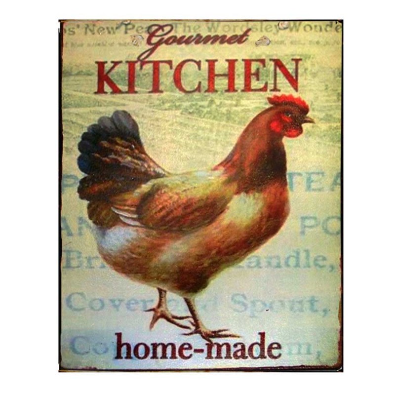 Χειροποίητο διακοσμητικό πινακάκι gourmet kitchen 20x25 εκ
