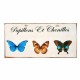 Χειροποίητο πινακάκι με πεταλούδες 26x13 εκ