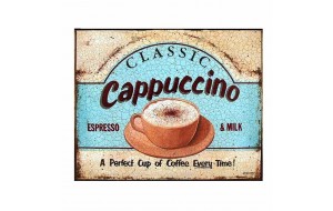 Cappuccino retro πίνακας χειροποίητος