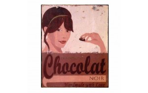 Chocolat retro πίνακας χειροποίητος 20x25 εκ