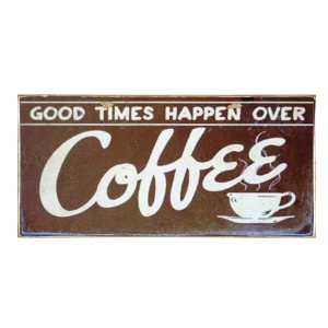 Coffee times χειροποίητο διακοσμητικό πινακάκι