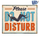 Do not disturb vintage ξύλινο πινακάκι 30x20 εκ