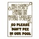 Dont pee in our pool vintage ξύλινο πινακάκι