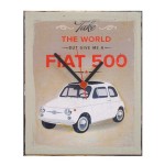 Fiat 500 ρετρό ρολόι τοίχου χειροποίητο