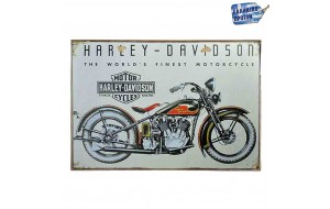Harley Davidson vintage ξύλινος πίνακας 30x20 εκ