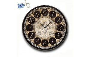 Vintage Ρολόι τοίχου Numbers - Ξύλινο Χειροποίητο 32cm