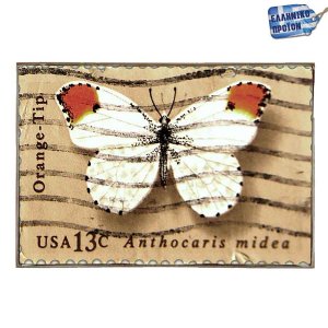 US poststamp χειροποίητος ξύλινος πίνακας γραμματόσημο