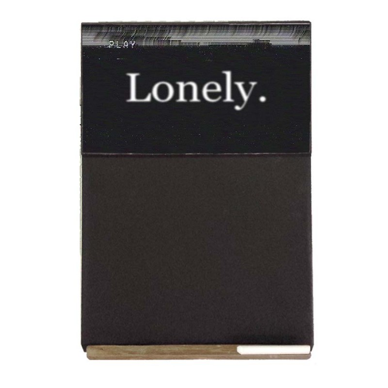 Lonely ξύλινος χειροποίητος μαυροπίνακας 26x38 εκ