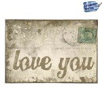 Love you vintage ξύλινος πίνακας 30x20 εκ