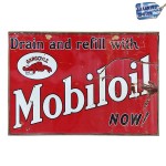 Mobiloil  vintage ξύλινο πινακάκι