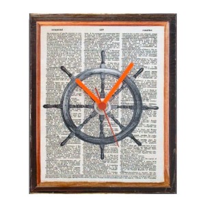 Nautica ξύλινο ρολόι τοίχου χειροποίητο