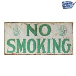 No smoking vintage ξύλινο πινακάκι 26x13 εκ