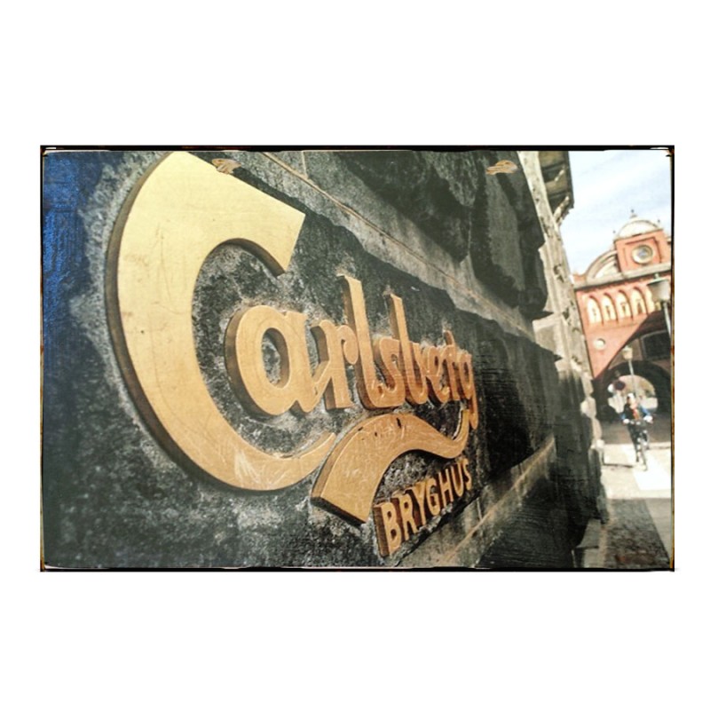 Πίνακας χειροποίητος Carlsberg vintage photo 40x30 εκ