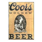 Πίνακας χειροποίητος Golden beer vintage διαφήμιση 30x40 εκ