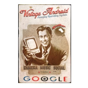 Πίνακας χειροποίητος Google vintage 20x30 εκ