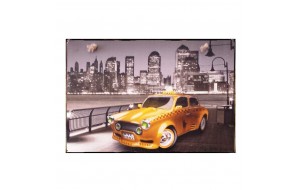 Πίνακας χειροποίητος New York taxi 30x20 εκ