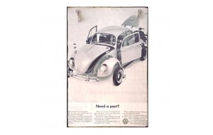 Πίνακας χειροποίητος Volkswagen parts 20x30 εκ