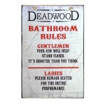 Πίνακας χειροποίητος bathroom rules