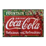 Πίνακας χειροποίητος διαφήμιση refreshing Coca Cola 30x20 εκ