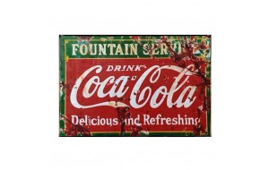 Πίνακας χειροποίητος διαφήμιση refreshing Coca Cola 30x20 εκ
